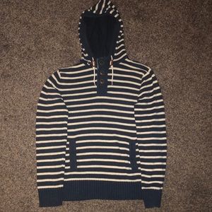 LOOG LabelofGradedGoods Navy Blue & White Sweater